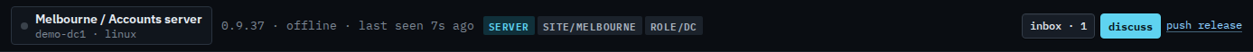 Machine header with an inbox button showing one waiting approval
