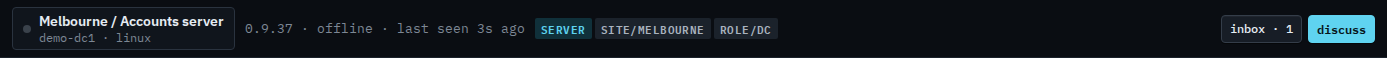 Machine header for a sub-company user with inbox showing one waiting approval